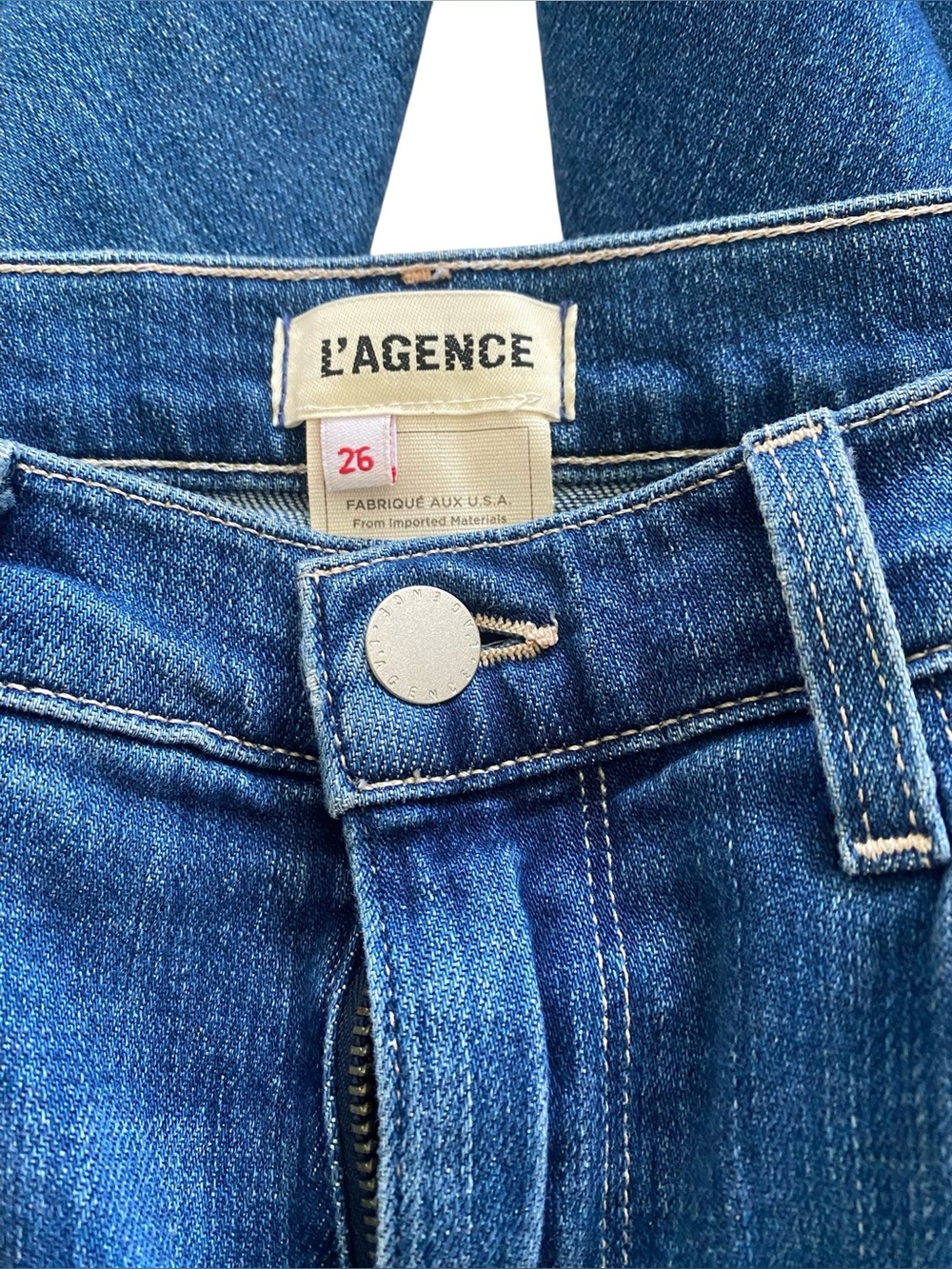 L'AGENCE Blue High-Waist Wide-Leg Flare Jeans - Picture 8 of 12